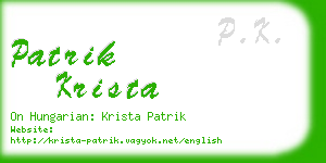 patrik krista business card
